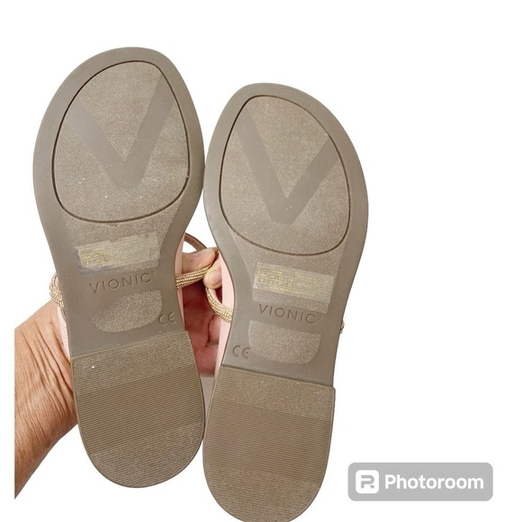 Vionic Citrine Prism Women's Slide Sandal in peach rose gold Size 6 - Picture 10 of 10